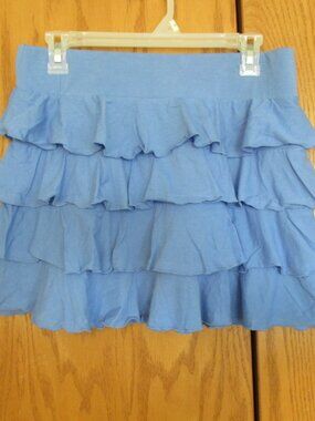BEACH RAYS WOMEN'S JUNIOR'S SIZE 13 14 SKIRT BLUE TIERED RUFFLE BALLETCORE NWT